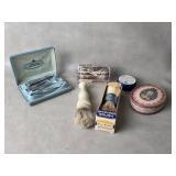 vintage grooming items Manicure Set Shavign Brush