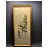 Signed Landscape Art Under Glass