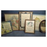 Vintage & Antique Framed Mother Poems, Art Deco