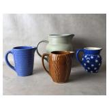 Stoneware Pottery Pitchers + Gibson