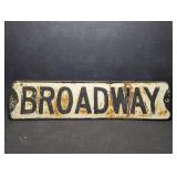 Vintage Metal Broadway Sign
