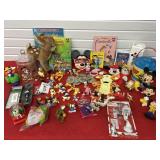 Lot of Vintage Disney Toys & Small Figures, Books