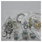 COSTUME JEWELRY EARRINGS NECKLACES & BROOCHS