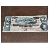 10 Dollar Confederate Bill, Unable To Verify