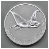 1.5 OZ FINE SILVER AUSTRALIAN SPOTTED RAY COIN