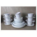 Vintage Corelle Blue Snowflake Garland Dinnerware