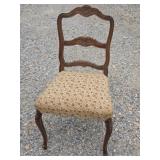 Antique Carved Flower Side Chair