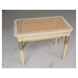 Vintage Cane-Bottom Piano / Vanity Bench