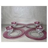 Vintage Cranberry Flashed King