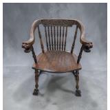 Antique Windsor Style Chair with Quartsawn Oak