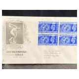 XIV OLYMPIAD FIRST DAY STAMPED COVER GREAT