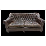 Distressed Leather Couch