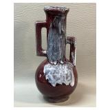 Vtg Cherokee Oklahoma Native American Vase Red