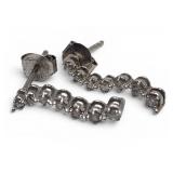 10k White Gold & Diamond Earrings