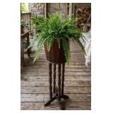 Antique Wood Fern Stand Only, Fern Not Included