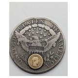 1799 OVER 8  13 STAR BUST DOLLAR HAS A GOLD PC