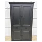 BLACK WOOD ENTERTAINMENT CENTER. MATCHES LOT