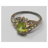 Sterling Silver Peridot Ring