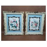 Vintage Framed Floral Lithographs