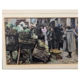 Signed Ferdinando DelBasso Market Scene Painting