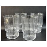 4 Brandani Ribbed Glasses