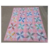 Block Star Pattern Quilt Top (top only,