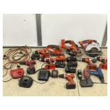GROUP BATTERY POWERED TOOLS W/ BATTERIES &