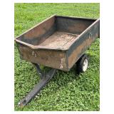 METAL GARDEN/YARD CART W/ TILT BED, A LITTLE BEAT