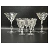 Cambridge Rose Point Glassware 2 Champagne - 6.5