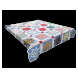 Vtg Patchwork Star Quilt Hand Quilted