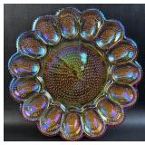 Carnival Glass Egg Plate