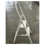 White folding Metal Step Ladder / Stool