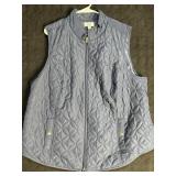 LADIES ZIP-UP VEST BU CROFT & BARROW 2X