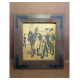 Framed Vintage Print "Cavalry, Infantry,