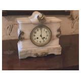 Antique French Marble Mantle Clock