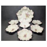Antique Weimar Germany Porcelain Violets & Pink