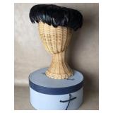 Vintage Neiman Marcus Iridescent Black Feather