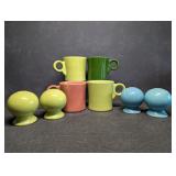 Vintage Fiesta Fiestaware Mugs , Salt & Peppers