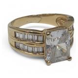 14k Gold & CZ Eternity Ring 6.2g