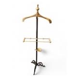 Solod Brass and Black Iron Valet with Change Coat