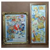 Old Valentine Cards in Frames