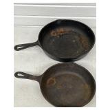 2 CAST-IRON SKILLETS 8 & 10 IN.