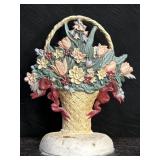 CAST-IRON FLORAL BASKET DOOR STOP