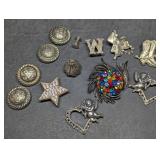 Rhinestone Brooch, Angel Heart Brooches ++
