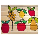 STAINED GLASS FRUIT SUN CATCHERS NO CRACKS