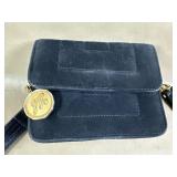 Jay Hebert By Sharif  Blue Suede Long Shoulder