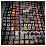 Hand Crochet Granny Square Afghan 56ï¿½ï¿½ x70ï¿½ï¿½