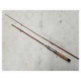 Vtg Split Bamboo Fishing Rod Pole Excellent