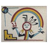 SMALL FRAMED RAINBOW SPIRIT SOUTHWESTERN SAND ART