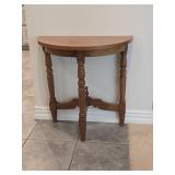 Small Antique Chesnut ? Half-Moon Wall Table